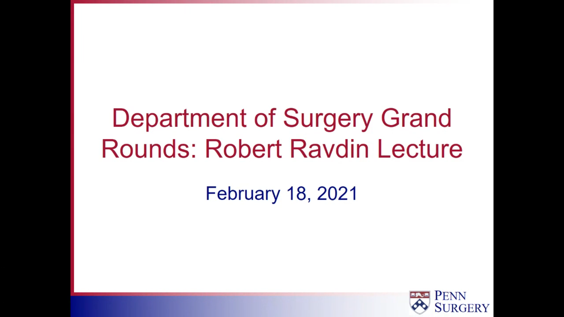 Department Of Surgery Grand Rounds